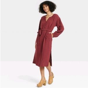 NEW Universal Thread Burgundy Midi Dress